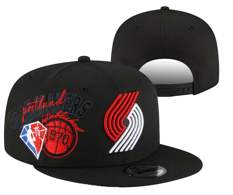Blazers Team Logo Black 75th Anniversary Adjustable Hat YD,We sell and wholesale Blazers Team Logo Black 75th Anniversary Adjustable Hat YD on line form chian!